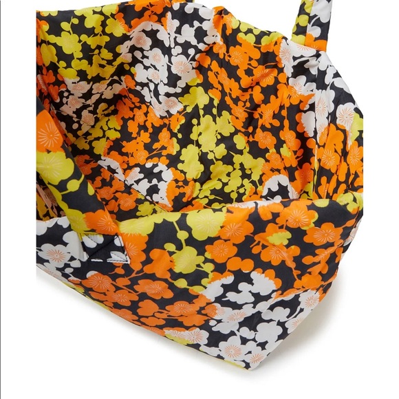 MCQ ALEXANDER MCQUEEN Puffy Floral Print Tote Bag with Mini Pouch Bag - New - Picture 6 of 13
